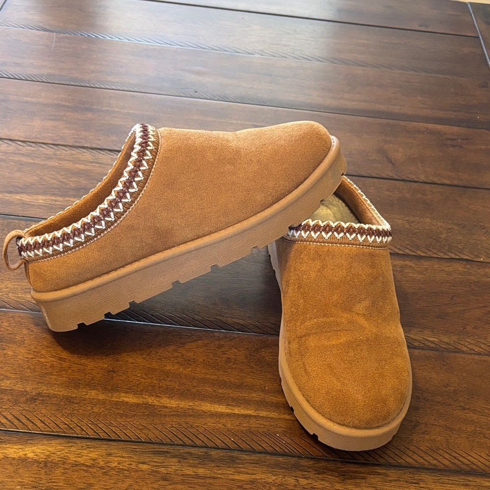 Cozy Tan Suede Slip-On Shoes